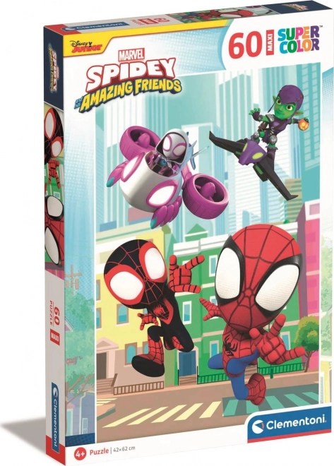 CLEMENTONI Puzzle Marvel: Spidey a jeho úžasní přátelé MAXI 60 dílků