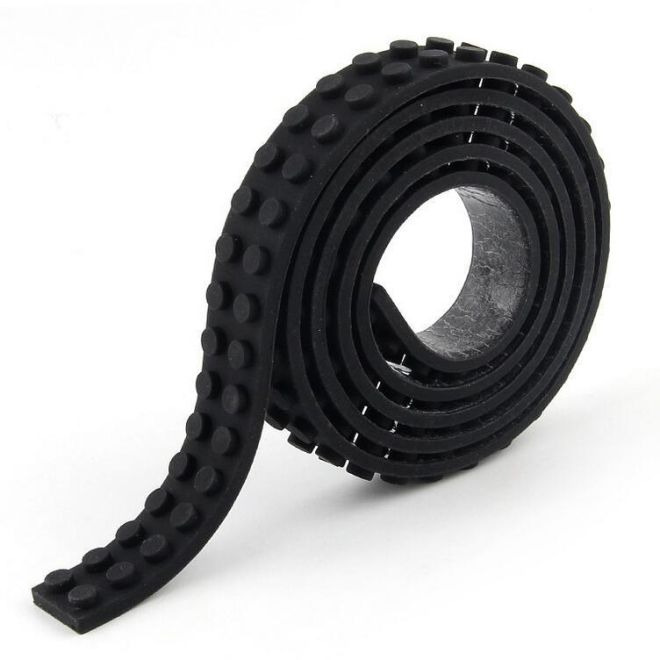 Stavebnicová páska kompatibilní s Lego  - 90 cm – Černá