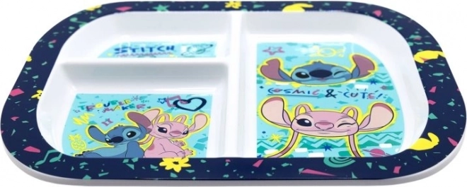 Dětský obdélníkový talíř s motivem Stitch