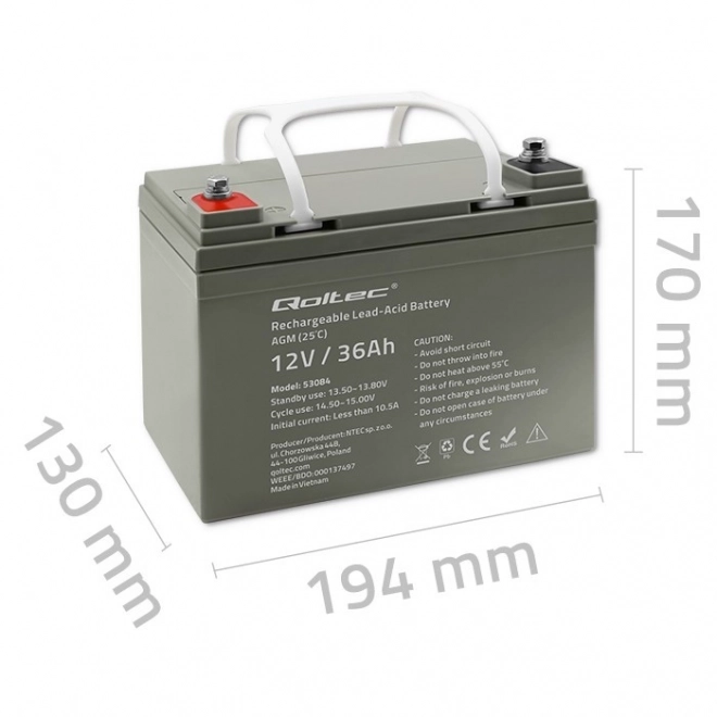 Akumulátor AGM 12V 36Ah