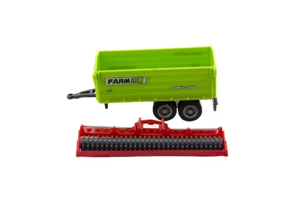 Sada farma zemědělské stroje 6ks plast/kov asst 4 druhy v krabici 21x27x5,5cm