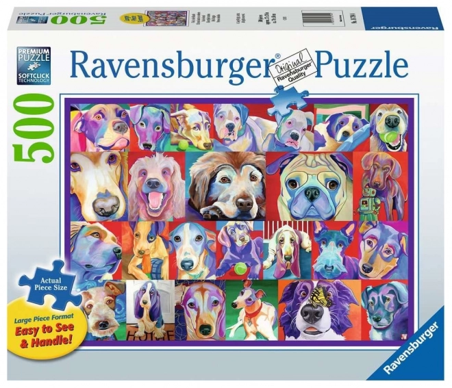 RAVENSBURGER Puzzle Ahoj pejsci XXL 500 dílků