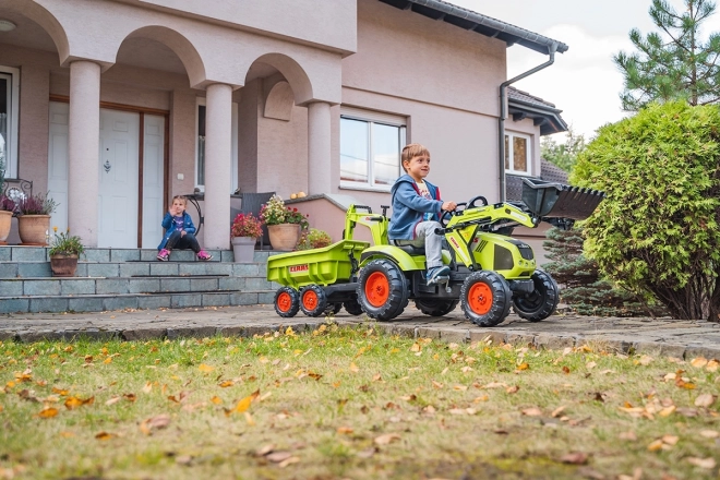 Traktor Claas Axos šlapací - s přední i zadní lžící + valník