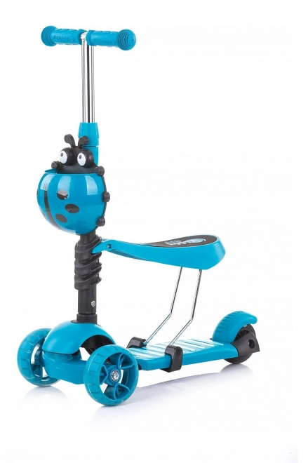 CHIPOLINO Koloběžka s vodící tyčí Kiddy Evo 3v1 – Ocean
