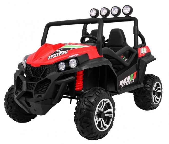 Grand Buggy Strong Lift pro děti Červená + pohon 4x4 + dálkové ovládání + nosič zavazadel + rádio MP3 + LED dioda