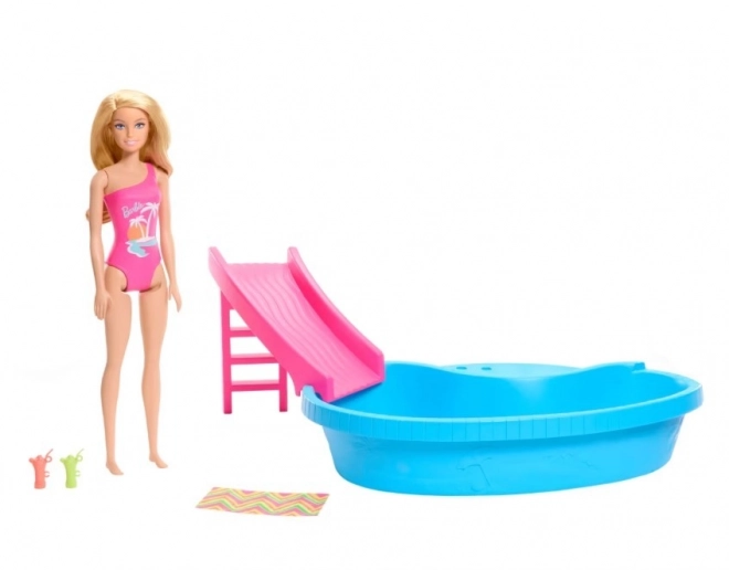 Loutka Barbie s bazénem