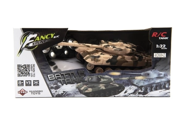 Tank RC plast 27cm 40MHz na baterie+dobíjecí pack se zvukem v krabici 37x17x19cm