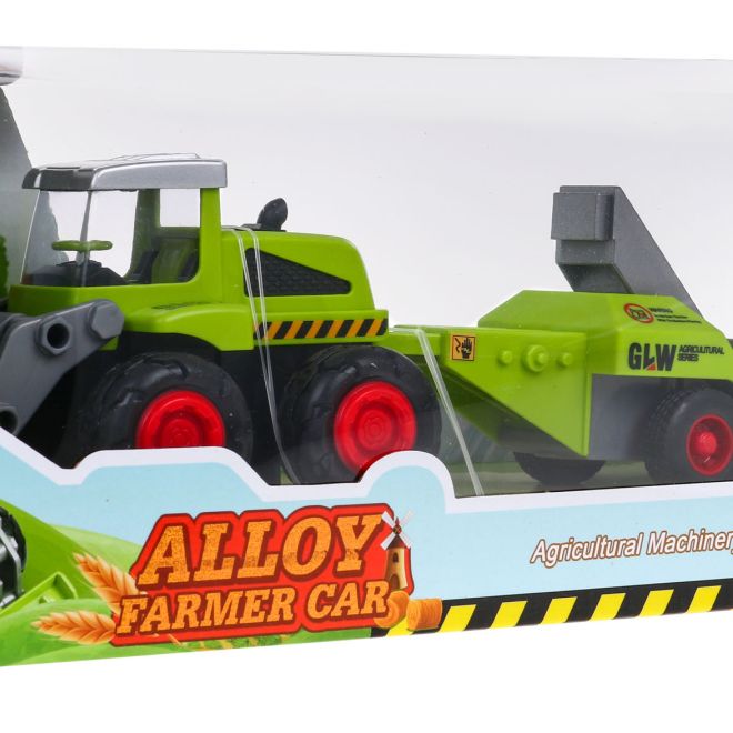 Dětský zemědělský válec 1:55 Traktor s kypřicím válcem + přívěs na sadu