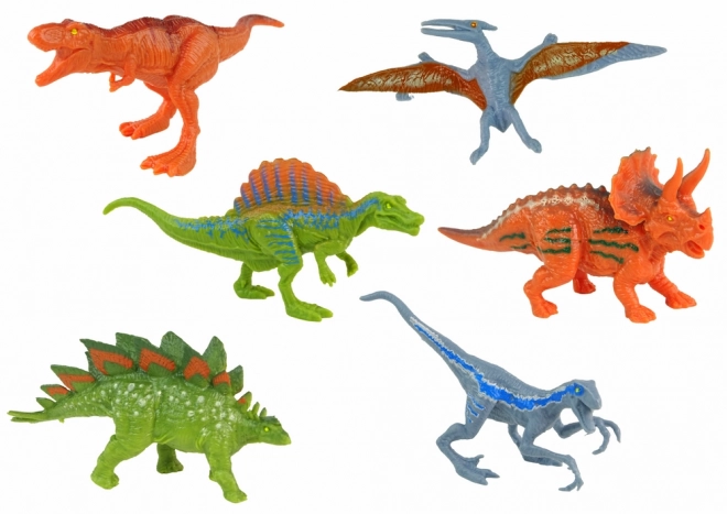 Sada vozidel Helikoptéra Dinosauři 6 kusů Barevné