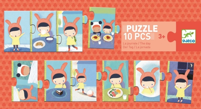 DJECO Puzzle Můj den 10 dílků