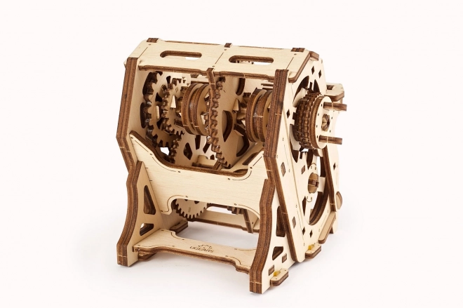 Ugears 3D dřevěné mechanické puzzle STEM výuková převodovka