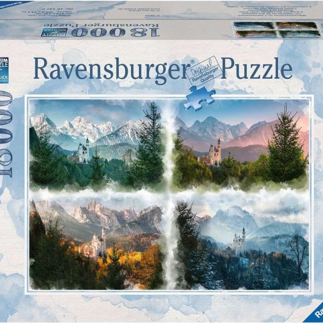 RAVENSBURGER Puzzle Neuschwanstein ve čtyřech ročních obdobích 18000 dílků