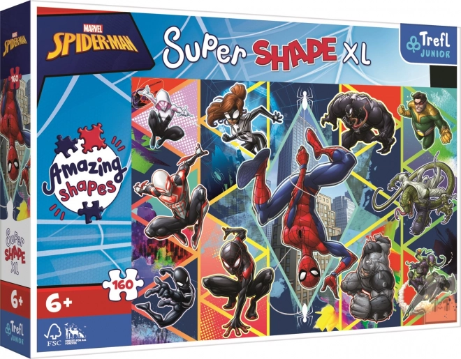 Puzzle 160 dílků XL super tvar Připojte se k Spider-Manovi