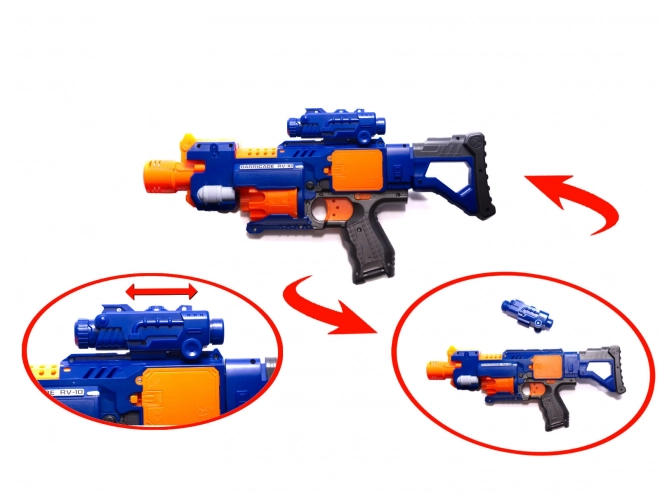 Dětská puška Blaze Storm NERF se zaměřovačem a 20 šípy