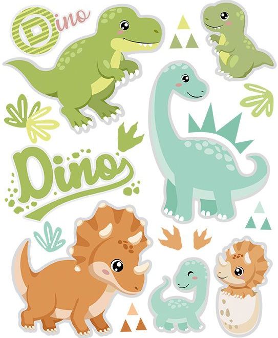 Naplamovki Dinosauři malý list