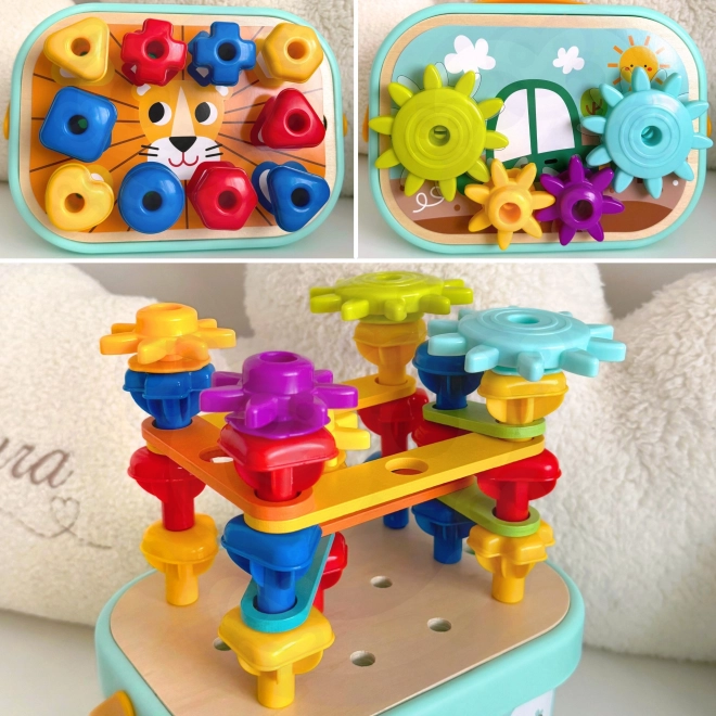 Montessori konstrukční box 12v1 WOOPIE GREEN