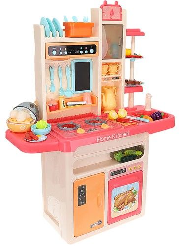 Dětská růžová kuchyňka s příslušenstvím - 93 cm
