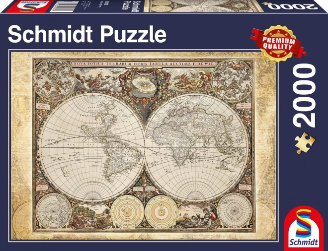 Historická mapa světa puzzle 2000 dílků