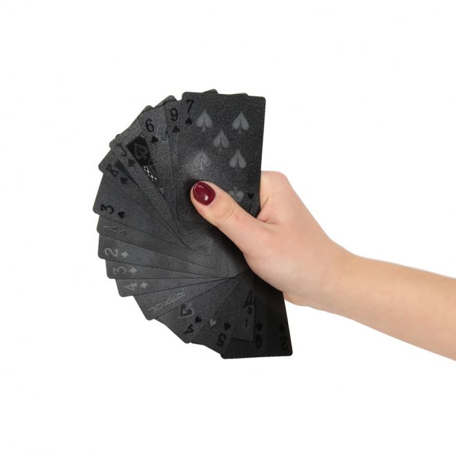 Plastové hrací karty černé