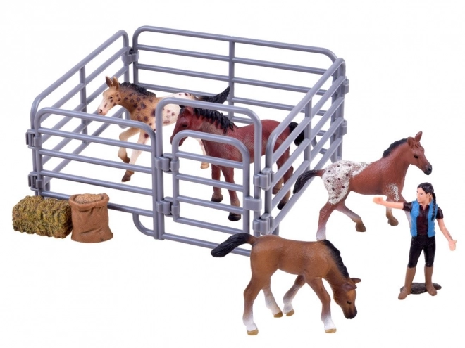 Sada figurek hřebců koní farma ZA2993 – B
