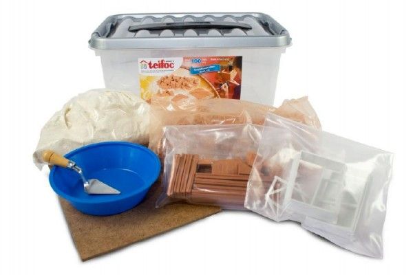 Stavebnice Teifoc Startovací set v plastovém boxu - 100 dílů