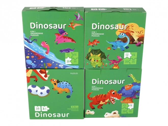 Puzzle Svět dinosaurů 4v1 Dinosauři - 73 dílků