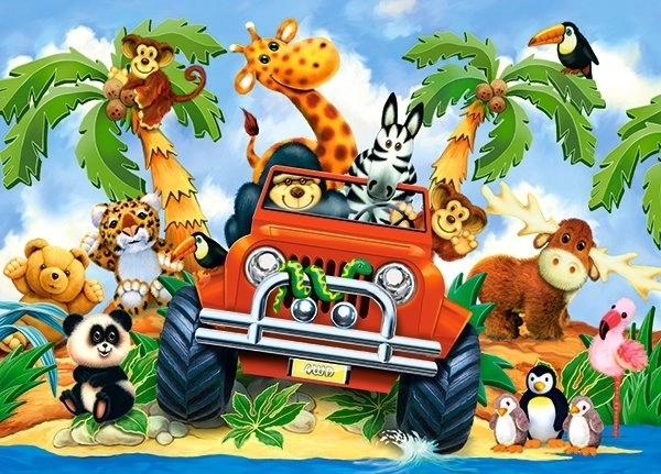 Dětské puzzle Softies na safari