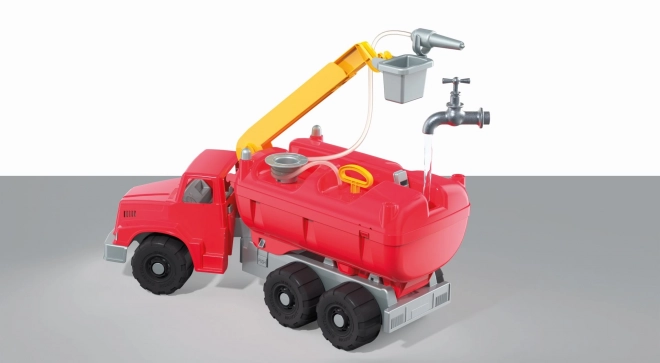 Androni Giant Trucks hasičský vůz s plošinou a funkční stříkačkou - délka 74 cm