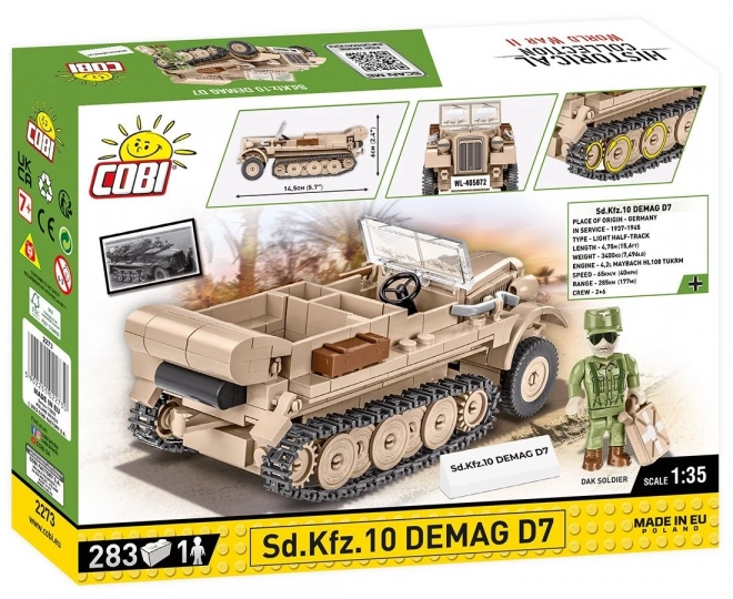 COBI 2273 II WW Sd.Kfz. 10 DEMAG, 1:35, 283 k, 1 f