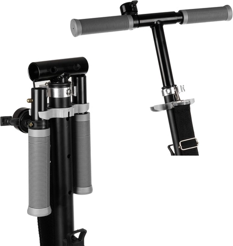 Skládací městská koloběžka pro děti s velkými koly (200 mm) – šedá