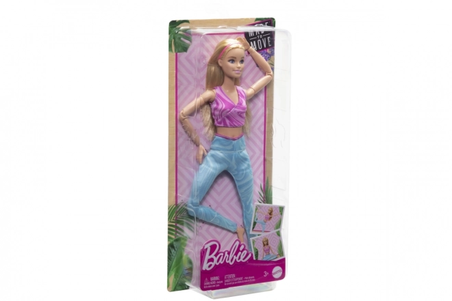 barbie v pohybu - Blondýnka s modrých legínách HRH27