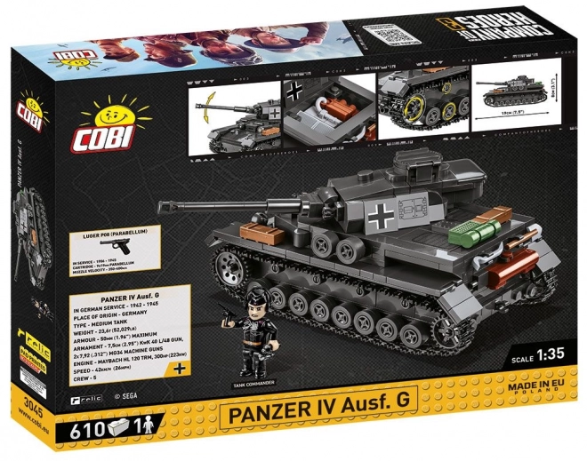 COBI 3045 COH Panzer IV Ausf G, 1:35, 610 k, 1 f