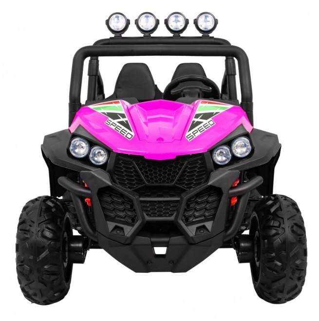 Dětská terénní buggy Grand Lift růžová + pohon 4x4 + dálkové ovládání + nosič zavazadel + rádio MP3 + LED dioda