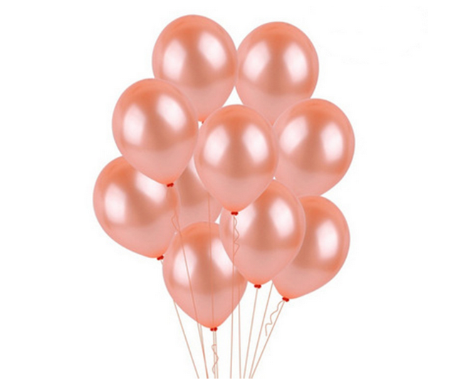 Růžovo-zlatá balónková girlanda - 63 balónků