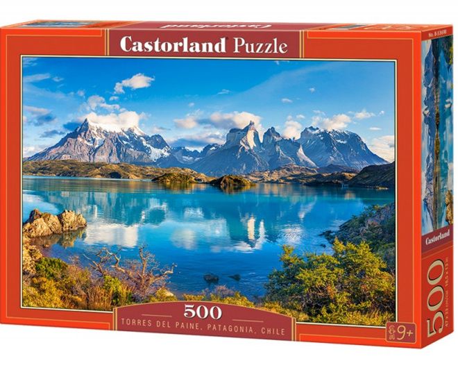 Puzzle 500 prvků Hory Torres Del Paine Patagonie Chile