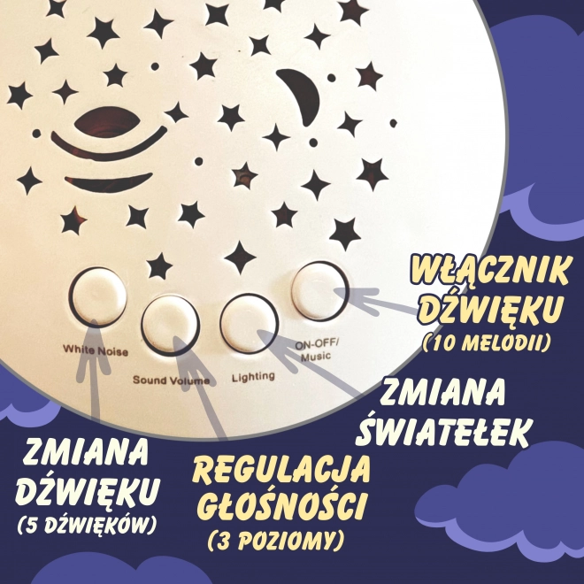 Woopie Baby uklidňující plyšák s projektorem medvídek 2v1