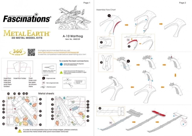 METAL EARTH 3D puzzle Stíhací letoun A-10 Warthog