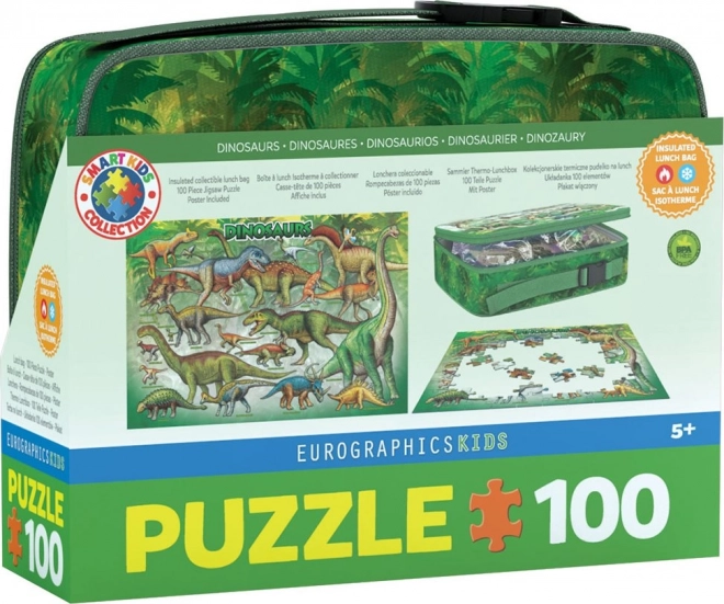 EUROGRAPHICS Puzzle ve svačinovém boxu Dinosauři 100 dílků