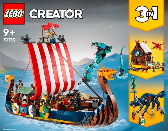LEGO Creator 3v1 31131 Vikingská loď a mořský had