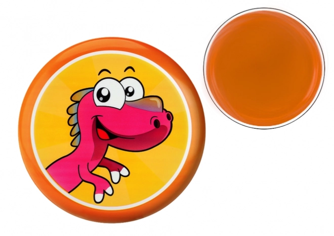 Frisbee létající disk s dinosaurem Orange 20 cm