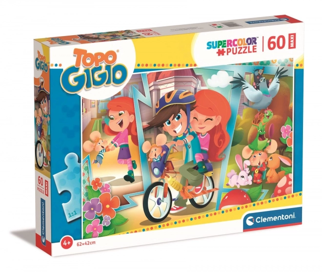 CLEMENTONI Puzzle Myšák Gigio se baví s kamarády MAXI 60 dílků