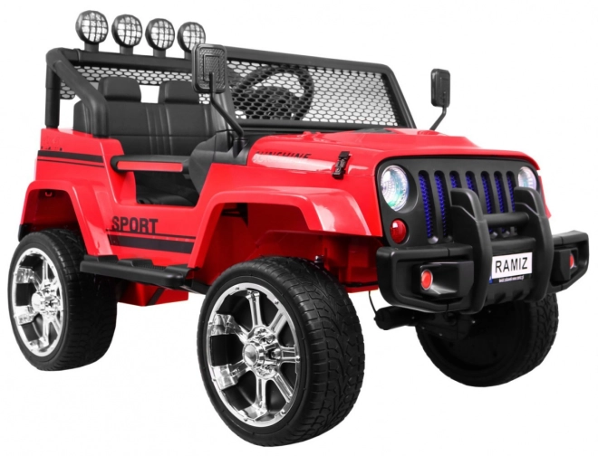 Terénní auto Raptor Drifter Red + Dálkové ovládání + Pohon 4x4 + Úložný prostor + Pomalý start + MP3 LED dioda