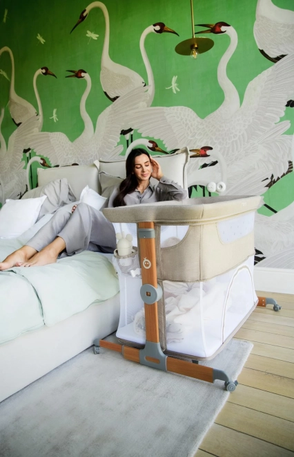 Postýlka MoMi SMART BED 4v1 šedá