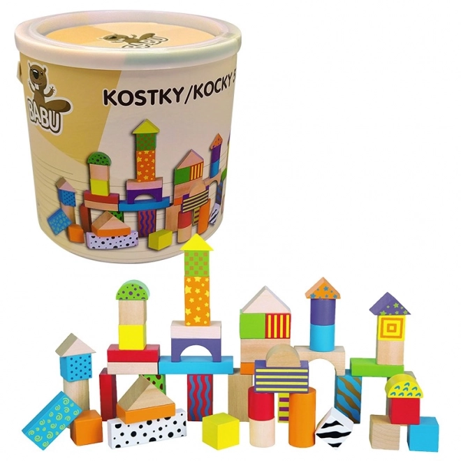 Barevné dřevěné kostky Studo Wood