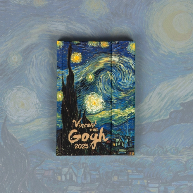 NOTIQUE Týdenní magnetický diář Vincent van Gogh 2025, 11 x 16 cm