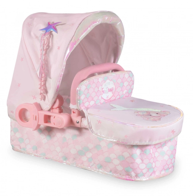 DeCuevas 80541 Skládací kočárek pro panenky 3 v 1 s batůžkem Ocean Fantasy 2021 - 70 cm