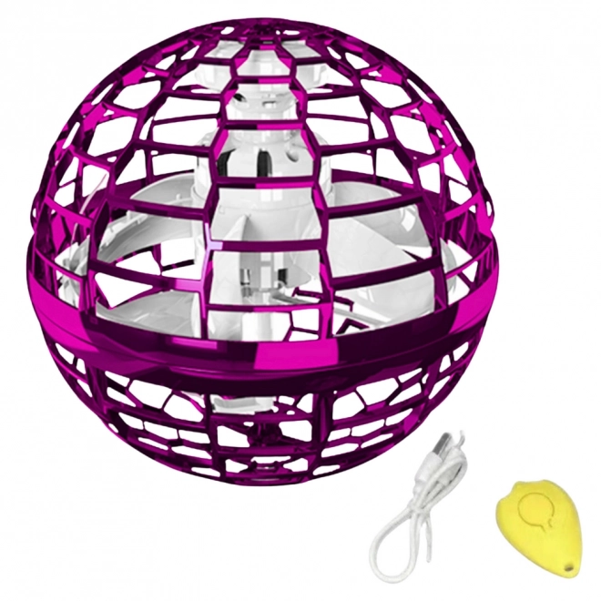 Růžová létající svítící koule Flynova LED