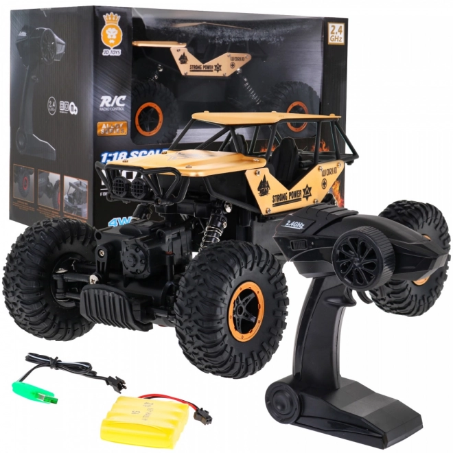 Terénní autíčko na dálkové ovládání Crawler Monster 1:18 zlaté