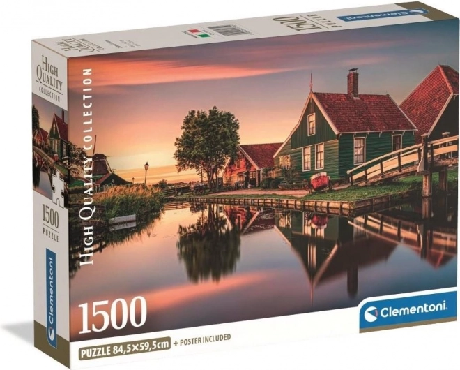 Puzzle historická vesnice Zaanse Schans 1500 dílků