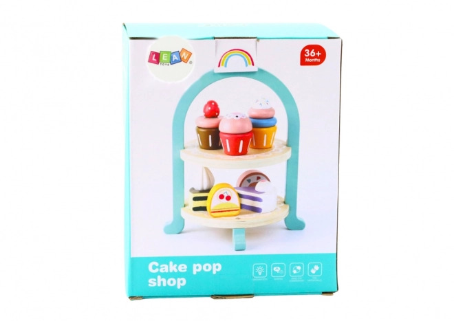 Sladký dort Cupcake Set Dřevěný stojan